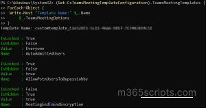 How to View Cusotm Meeting Template in Microsoft Teams Using PowerShell