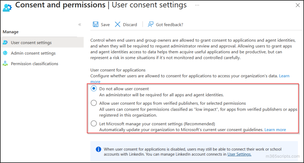 Difference Between User App Registrations and Consent