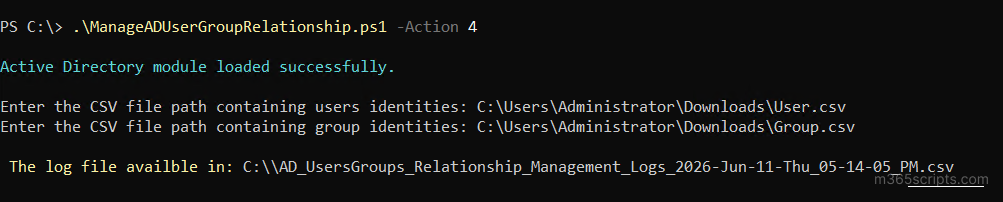 Manage AD User and Group Relationships Using PowerShell