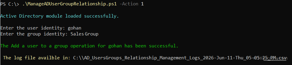 Manage AD User and Group Relationships Using PowerShell