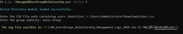 Manage AD User and Group Relationships Using PowerShell