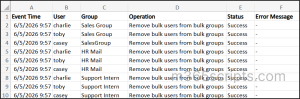 Remove Bulk Users from Bulk Groups