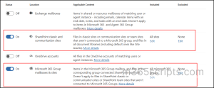 SharePoint Site Location For Retention Policy