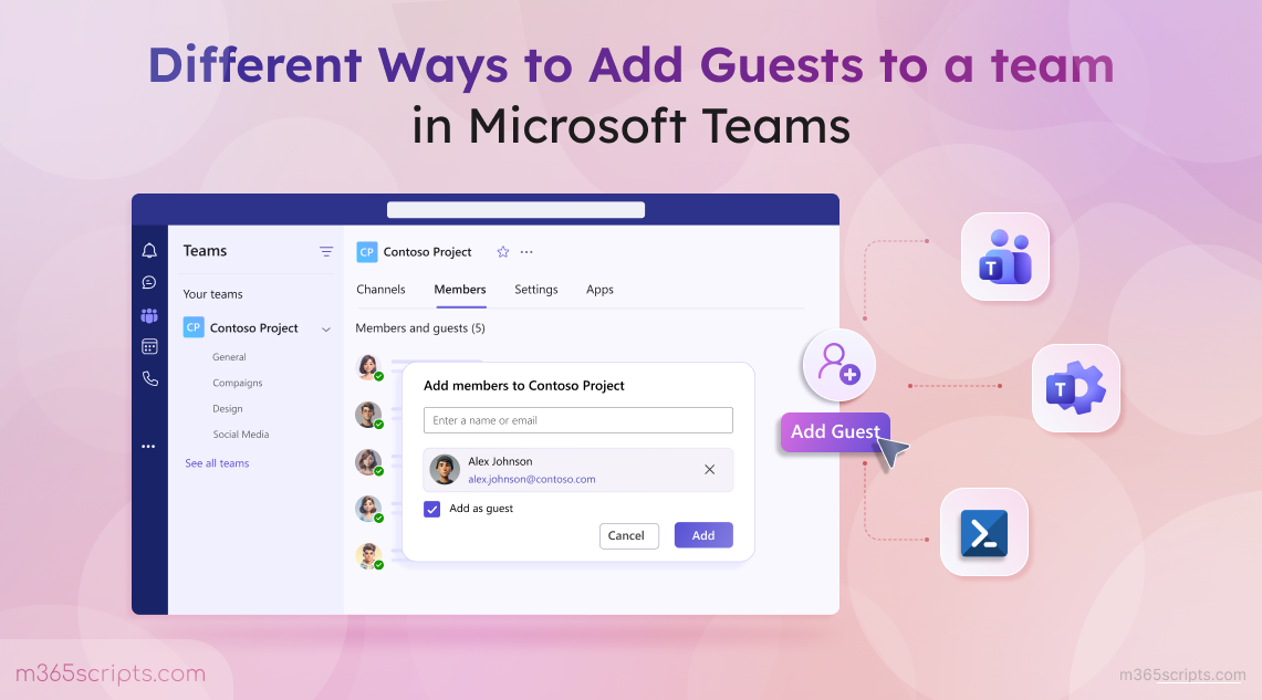 Different Ways to Add Guests to a Team in Microsoft Teams