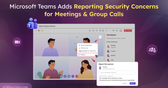 Report Security Concerns in Microsoft Teams Meetings and Group Calls 