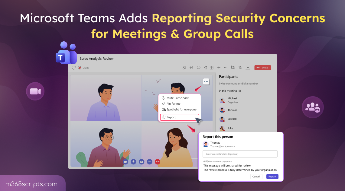 Report Security Concerns in Microsoft Teams Meetings and Group Calls 