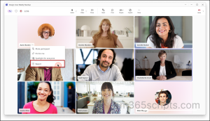 Users can report suspicious persons during a Teams meeting